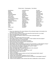 Review sheet – Oceanography – first midterm