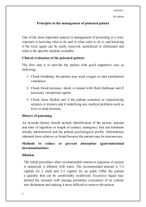 Principles in the management of poisoned patient