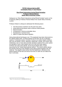 colloquium-report-ctr - Centre for Astrophysics and Planetary