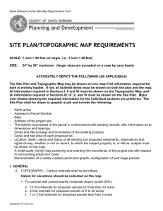 Site Plan/ Topographic Map Requirements