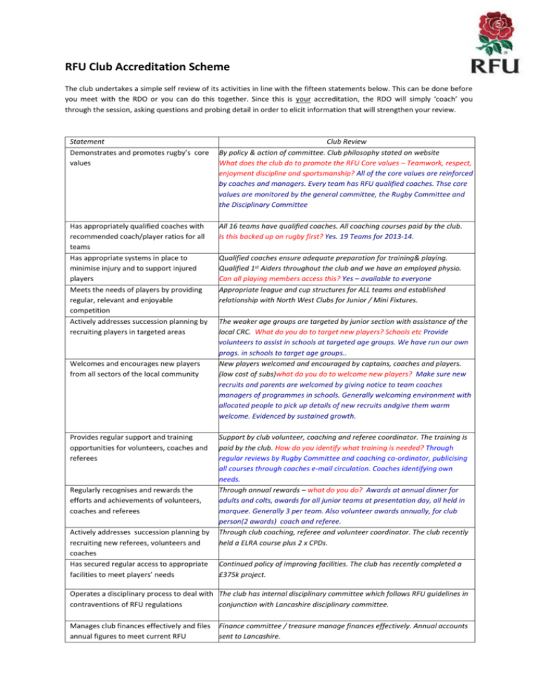 rfu club business plan