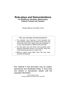 Role-plays and Demonstrations