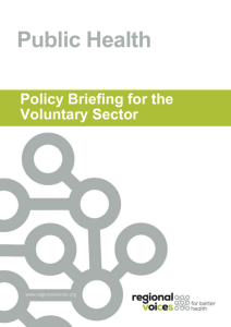 Public Health- a Policy Briefing for the Voluntary