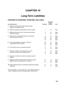Chapter 2: Long-Term Liabilities