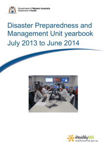 About Disaster Preparedness and Management Unit