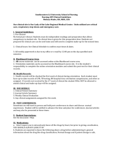 Clinical Guidelines - Southeastern Louisiana University