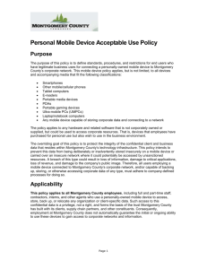 Personal Mobile Device Acceptable Use Policy