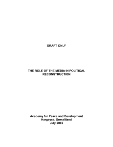 the role of the media and oral culture in