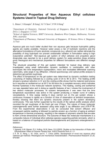 Structural Properties of Non Aqueous Ethyl cellulose Systems Used