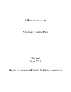 Chemical Hygiene Plan 2013