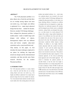 BLOCK PLACEMENT IN VLSI CHIP