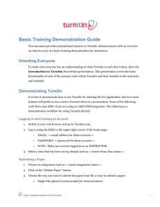 Basic Training Demonstration Guide This document provides