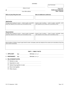 Form 17C: Settlement ConferenceBrief