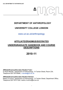 Course Loads - University College London