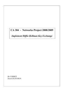 CA 304 - Networks Project 2008/2009 Implement Diffie