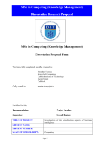 Sample Proposal - Computing - Dublin Institute of Technology