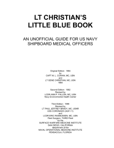 USN LT Christian`s Little Blue Book