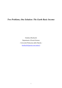 Two Problems, One Solution: The Earth Basic Income