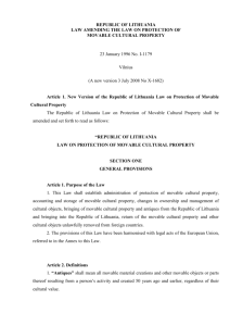Law on the Protection of Movable Cultural Property 1996, amended
