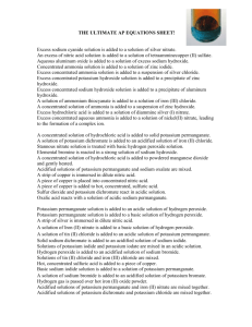 Solid potassium oxide is added to water - Parkway C-2