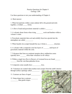 Homework for Volcanoes from Geology 1200