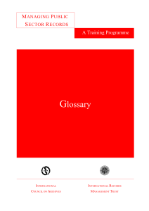 Glossary - International Records Management Trust