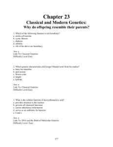 Classical and Modern Genetics - Follow “Ironmtn.wordpress.com”