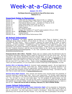 Week-at-a-Glance - The Covenant School