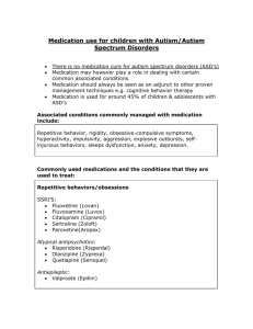 Medication use on children with Autism/Autism Spectrum Disorders