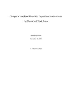 Changes in Non-Food Household Expenditure between Sexes