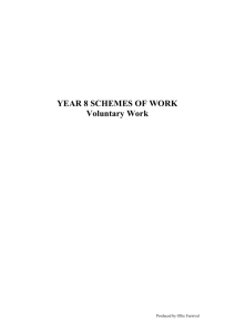 YEAR 8 SCHEMES OF WORK