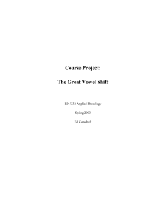 5. Causes of the Great Vowel Shift