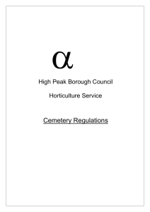 Full Cemetery Regulations - High Peak Borough Council