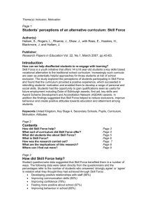 Students` perceptions of an alternative curriculum: Skill Force