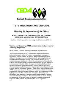 TBT`s TREATMENT AND DISPOSAL - Central Dredging Association