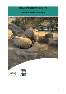 The Johannesburg Zoo NPC - Mid Year Report 2011/2012