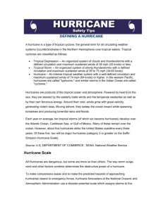 defining a hurricane - Warren County Department of Public Works