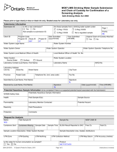 WaterSystem Operator*(Required for regulation samples)