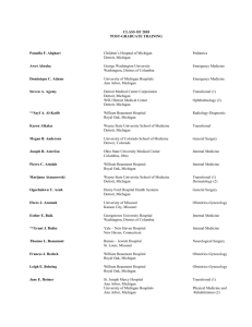 2010 Match List - Wayne State University School of Medicine