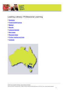 Leading Literacy: Professional Learning