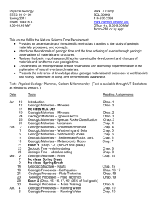 Physical Geology - Department of Environmental Sciences