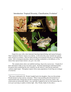 Introduction to the Study of Mammals: Tropical Diversity