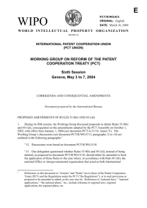 PCT/R/WG/6/5: Corrigenda and Consequential Amendments