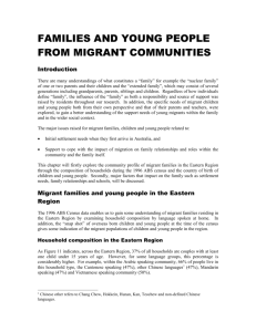 FAMILIES AND YOUNG PEOPLE FROM MIGRANT COMMUNITIES