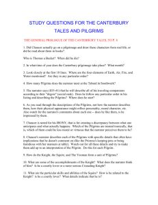 study questions for the canterbury tales and pilgrims