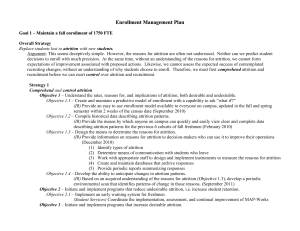 Enrollment Management Plan Goal 1 – Maintain a fall enrollment of