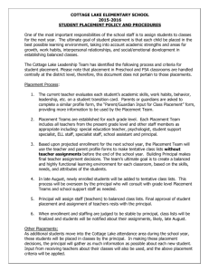 Student Placement Policy and Procedures