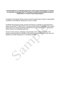 Contract of Supervision - British Psychological Society