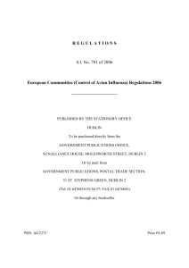 European Communities (Control of Avian Influenza) Regulations 2006