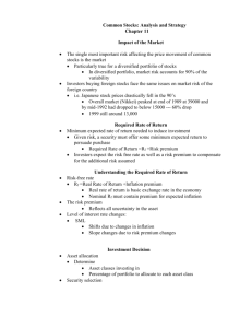 Common Stocks: Analysis and Strategy